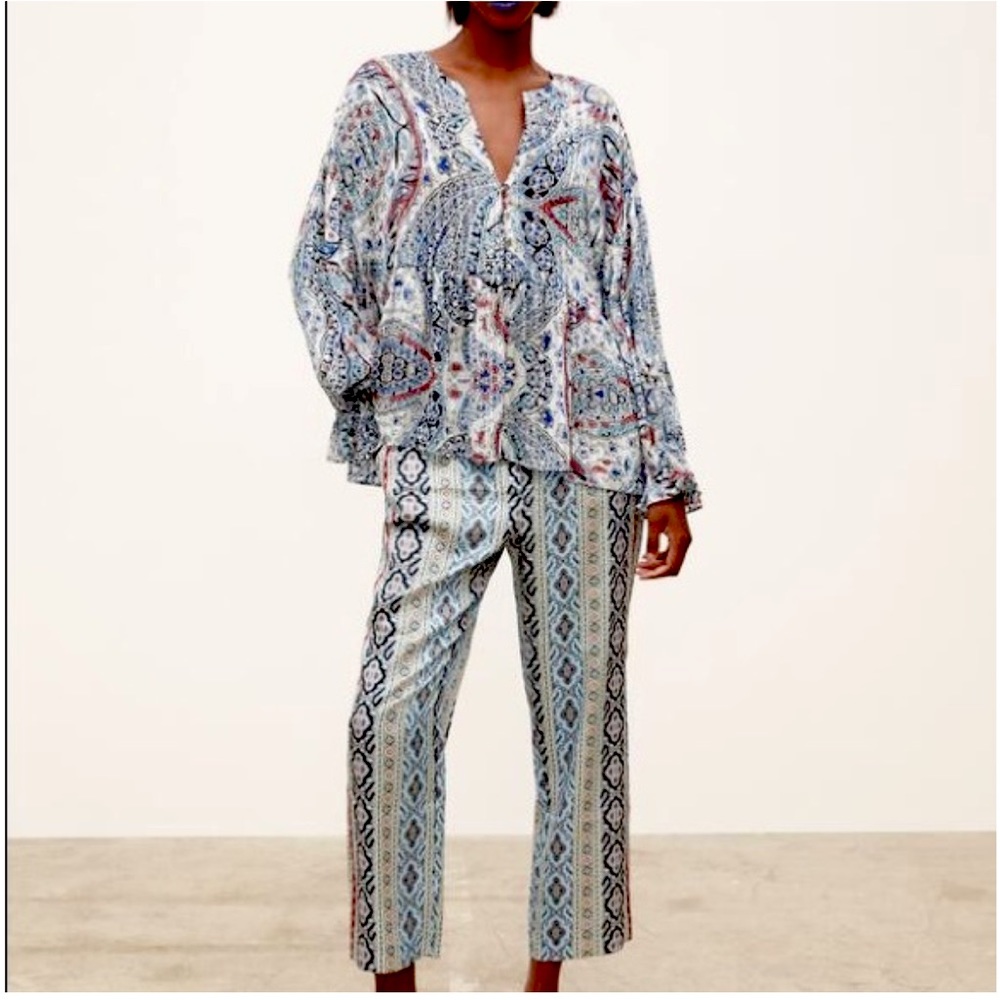 Matching set Zara cute printed pants size XS